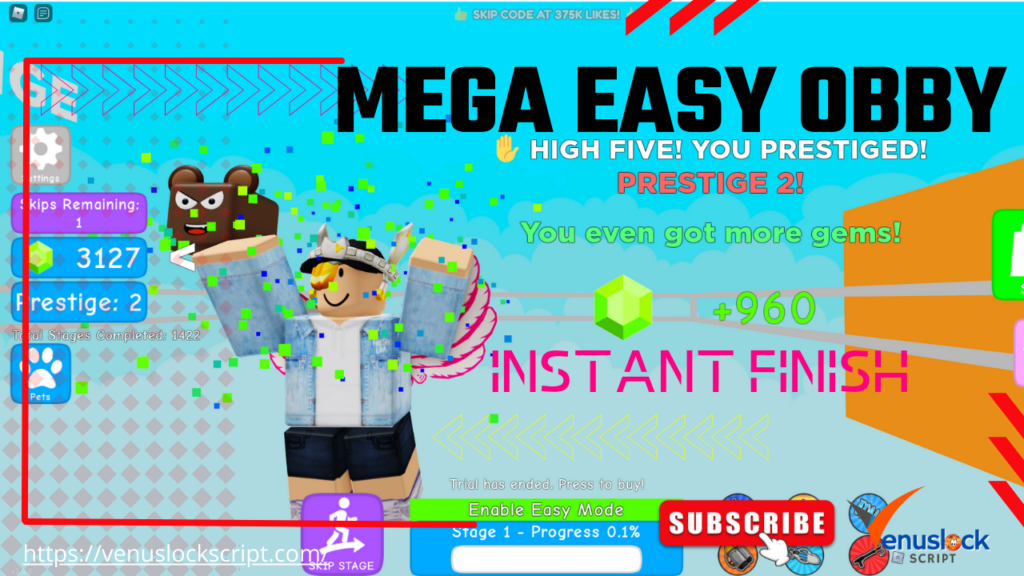 Roblox Mega Easy Obby Script